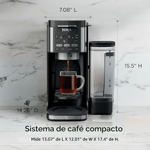 Vista 8 de [Usado] Ninja Cafetera de goteo Máquina de café DualBrew Pro caliente y helada Uso con cápsulas de café K-Cup 3 estilos de preparación