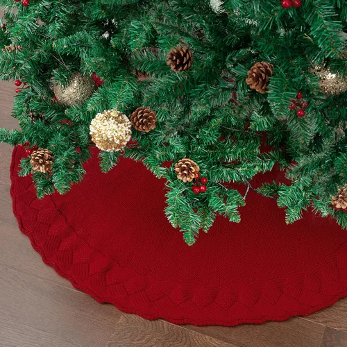 Vista 30 de Mr. Pen - Falda de árbol de Navidad de 48 pulgadas, lentejuelas negras brillantes con faldas de árbol de Navidad de piel sintética blanca Negro