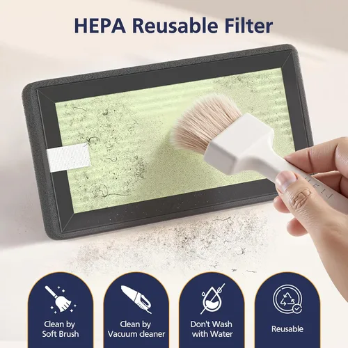 Vista 5 de Paquete de 4 filtros de repuesto HEPA compatibles con el esterilizador y secadora todo en uno de Dr. Brown para biberones y chupetes, potente filtro