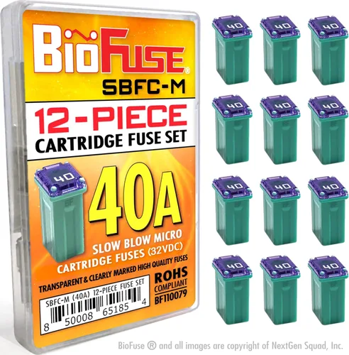 Vista 11 de 15A SBFC-M - Cartucho de micro cartucho de soplado lento de 12 piezas (MCASE, fusibles tipo FMM)