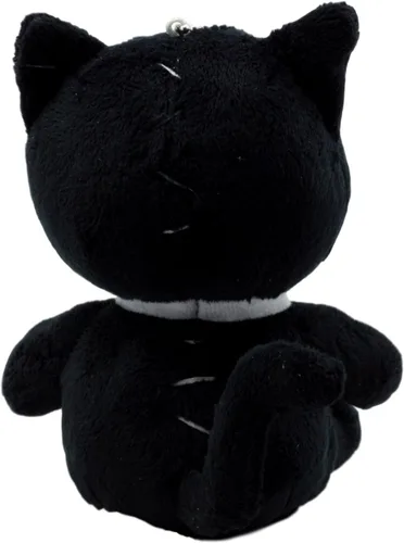 Vista 4 de Ebros Gift Furrybones - Gato Vudú negro, gato Mao Mao, lindo esqueleto de monstruo de peluche, figura suave, huesos peludos, fantasía mítica, gatos