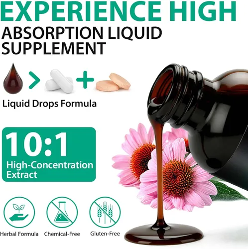 Vista 7 de FANSHI 2 gotas de drenaje linfático – Fórmula botánica avanzada con 16 hierbas y suministro liposomal – Apoya la salud inmunológica – Máxima