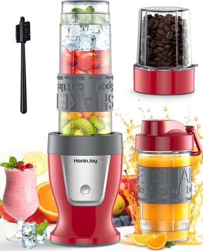 Vista 9 de Licuadora de batidos, licuadora personal de 650 W para batidos y licuados con taza molinillo y 2 tazas portátiles sin BPA (20 onzas + 14 onzas)