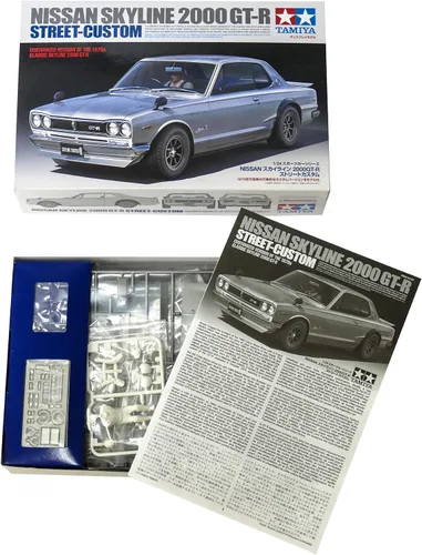 Vista 2 de Tamiya 300024335 Nissan Fahrzeug 300024335-1:24 Skyline 2000GT-R Street Custom, Réplica fiel, Construcción de plástico, Manualidades, Kit