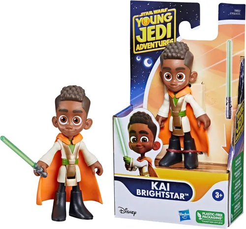 Vista 10 de Star Wars: Young Jedi Adventures Kai Brightstar Figura de acción, juguetes a escala de 4 pulgadas, juguetes preescolares para niños y niñas de 3 años