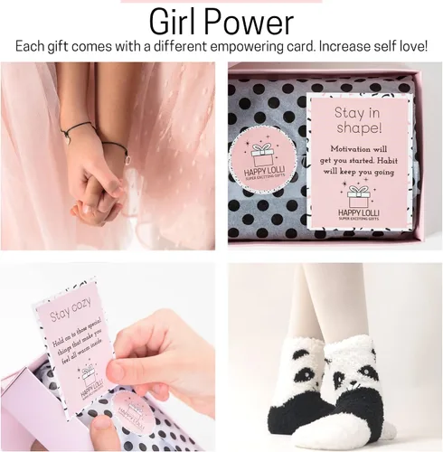 Vista 6 de Happy Lolli Birthday Gift for Girls 8 Individually Wrapped Gifts in 1 with 8 Tasks to Motivate Empower Girls - Ages 7-13