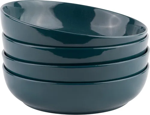 Vista 14 de KooK Tazón para pasta, ensaladeras, sopa, cuencos para servir, cerámica, gran capacidad, apto para microondas y lavavajillas, juego de 4, 40 onzas