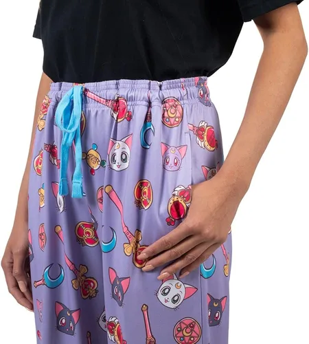 Vista 3 de Bioworld Sailor Moon - Pantalones de dormir con estampado, Multicolor