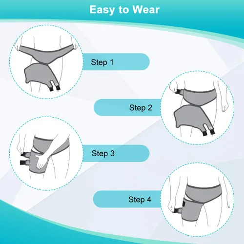 Vista 5 de Soporte de cadera para aliviar el dolor de ciática, protector de compresión para cadera para isquiotibiales, articulaciones, artritis, músculos