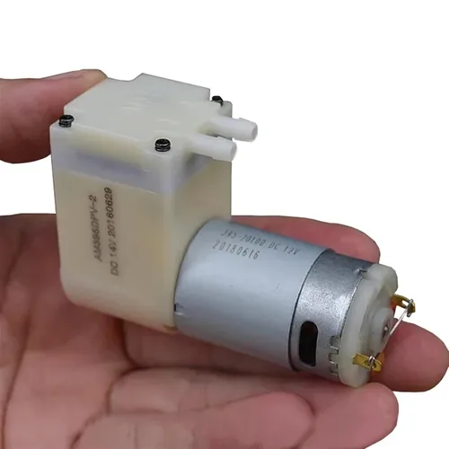 Vista 2 de DC 12V-15V Gran Flujo 395 Motor Bomba de aire de vacío Bomba de diafragma de succión de presión negativa Empaquetador DIY Empaquetador Inflador