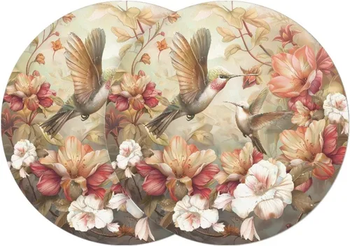 Vista 33 de Manteles individuales de cuero de girasol, lavables, redondos, impermeables y de fácil mantenimiento, decoración de cocina, accesorios de mesa
