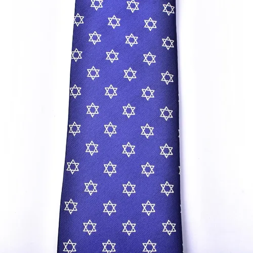Vista 6 de Maker V Corbata de estrella de David, corbatas Bar Mitzvah, corbata de Janucá, corbatas de Hannukah, regalo judío para hombres