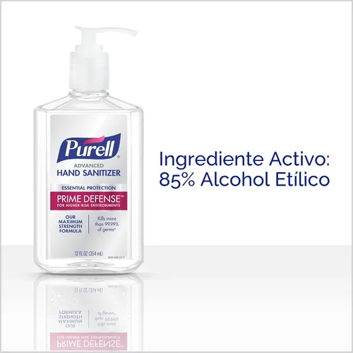 Vista 5 de Purell Prime Defense Advanced 3699-06-EC2 - Desinfectante de manos, protección esencial, botellas de bomba de 12 onzas líquidas (paquete de 4)