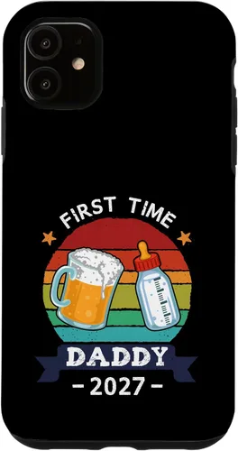 Vista 8 de First Time Daddy 2027 Funny Dad to Be Pregnancy Reveal Case for iPhone 17