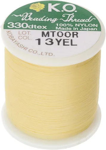 Vista 19 de KO Hilo de nailon para cuentas, color verde manzana, japonés previamente encerado 100% nailon, 330TEX, resistente a enredos, carrete de 50 m / 55