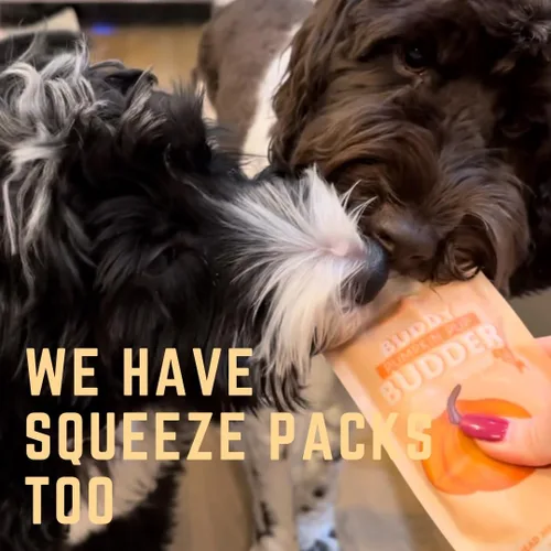 Vista 6 de BUDDY BUDDER Gimme S'Mores, mantequilla de maní 100% natural para perros, golosinas saludables para perros de mantequilla de maní, cosas en juguete