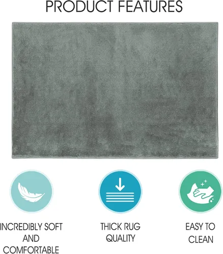 Vista 5 de SussexHome Pets - Tapete de arena para gatos y perros para caja de arena, lavable, suave, tapete de alimentación para gatos y perros, tapete