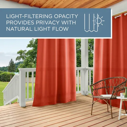 Vista 88 de TOWN & COUNTRY BASICS Cabana Cortinas Sólidas de Peso Pesado para Interiores y Exteriores, Opacidad de Filtrado de Luz con Parte Superior de Ojales
