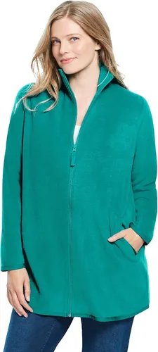 Vista 4 de Chaqueta de forro polar con cremallera frontal para mujer