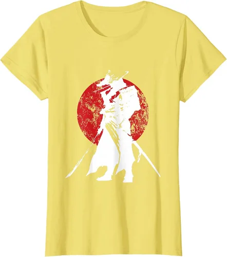 Vista 22 de Vintage Japanese Samurai Retro Bushido Warrior Japan Sword T-Shirt Asphalt Grey