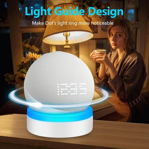 Vista 3 de Dot - Soporte de mesa de 4ª generación, soporte de escritorio ZUOLACO para punto de 4ª generación, soporte base con guía de luz, accesorios