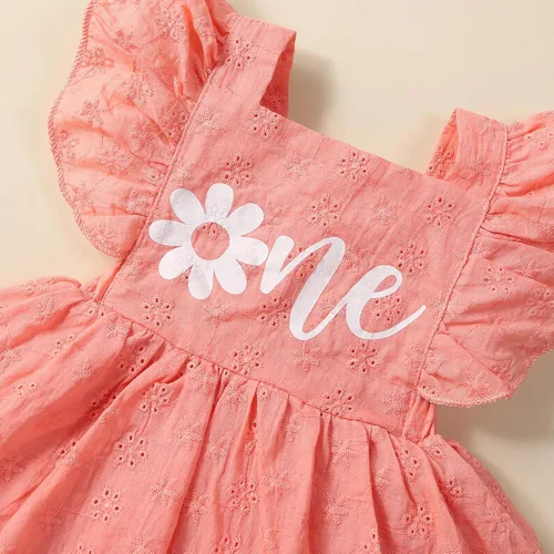 Vista 4 de Overol de princesa para recién nacido, vestido de cumpleaños, de malla, elegante, sin mangas, vestido de tul, diadema