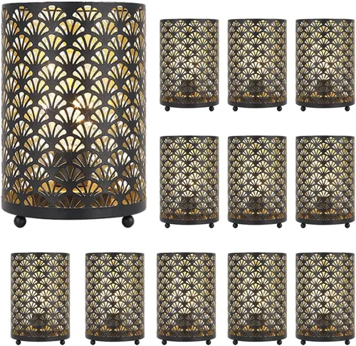 Vista 8 de TRIROCKS Juego de 2 lámparas de mesa con pilas de 19 cm de alto, lámparas inalámbricas decorativas con foco LED para hogar, sala de estar, bodas