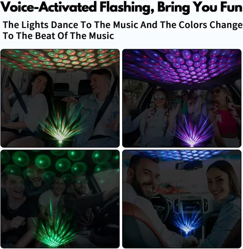 Vista 4 de LuxLumin Luces de techo para automóvil, proyector de estrella USB, luz nocturna, luces interiores ajustables para automóvil, luces LED portátiles