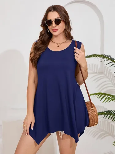 Vista 2 de Belaroi, camiseta sin mangas, cómoda de tamaño grande, para mujer