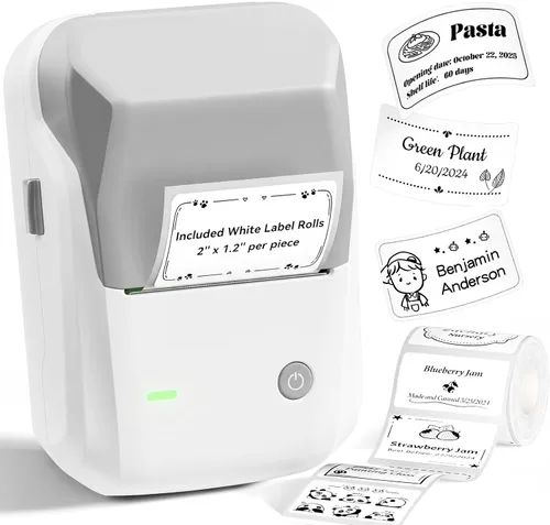Vista 9 de NIIMBOT B1 - Máquina de etiquetas Bluetooth de 2 pulgadas para el hogar Plateado (sliver)