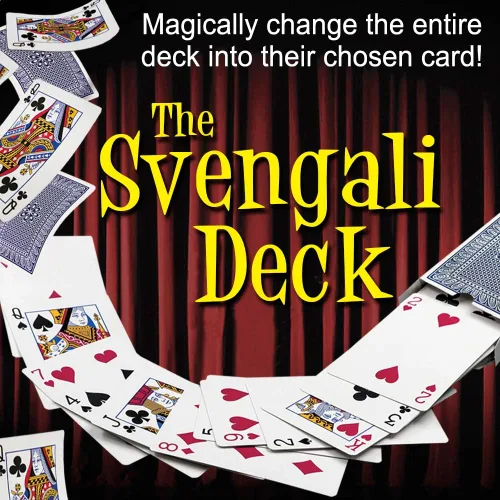 Vista 3 de Magic Makers Baraja Svengali - Kit de trucos de cartas mágicas fáciles - Espalda roja o azul surtida incluye 10 trucos adicionales en línea