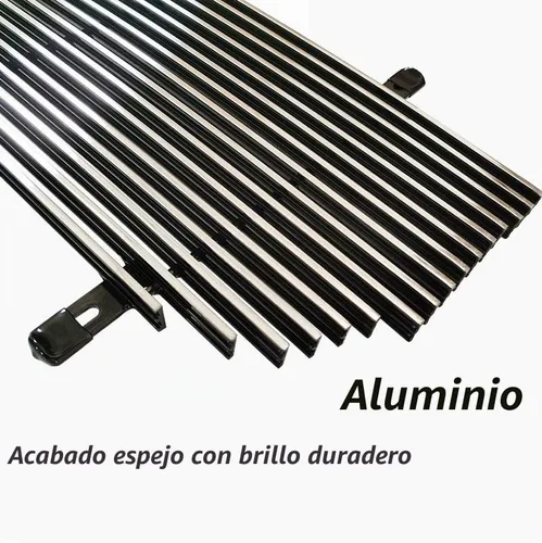 Vista 3 de Rejilla cromada para GMC Sierra 1500/2500HD/3500 2003-2007, insertos frontales de parrilla de aluminio de 3 piezas, guarda de reemplazo 04 05 06