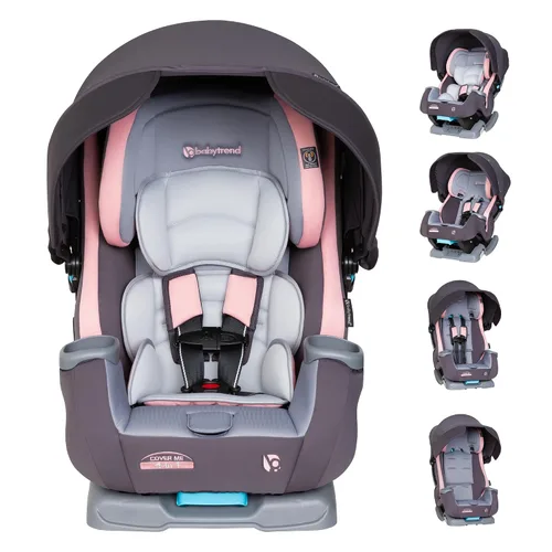 Vista 13 de Baby Trend Cover Me - Asiento convertible 4 en 1 para niños pequeños con toldo ajustable/extraíble para protección solar y 2 portavasos, color negro