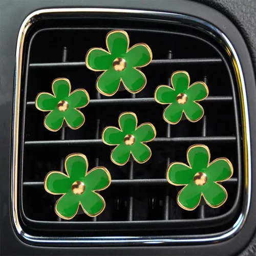 Vista 14 de Clips de ventilación de aire – 6 piezas de decoración de coche de margaritas para ventilación de aire y acondicionamiento, accesorios