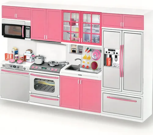Vista 3 de Mini juguete My Modern Kitchen. Set de juego c/luces y sonidos, perfecto para muñecas, 11 - 12 pulgadas