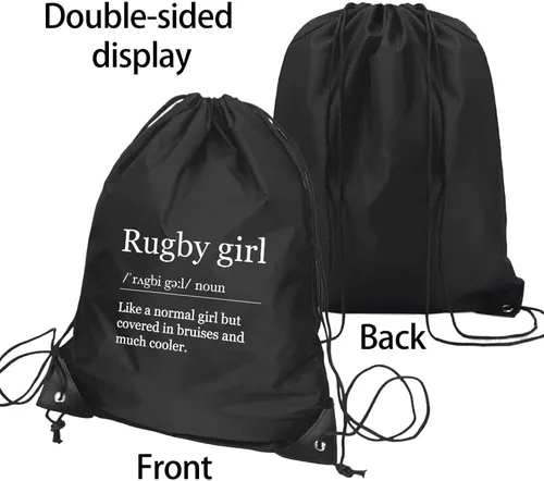 Vista 3 de Pishovi Rugby - Bolsa de fútbol impermeable con cordón para niñas, para hombres y mujeres, regalos para jugadores de fútbol, regalo de fútbol