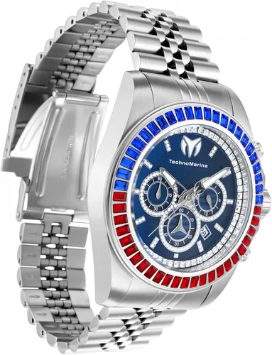 Vista 2 de TechnoMarine Manta Ray TM-221011 - Reloj de cuarzo para hombre plateado