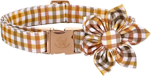 Vista 29 de Elegant little tail Collar de perro de San Patricio con flor, collares de perro con flores, trébol verde, regalo para mascotas, collares ajustables