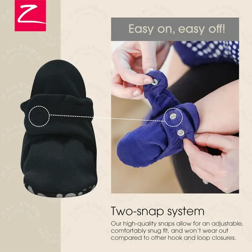 Vista 3 de Zutano - Botines de algodón orgánico para bebé, unisex, con suela antideslizante