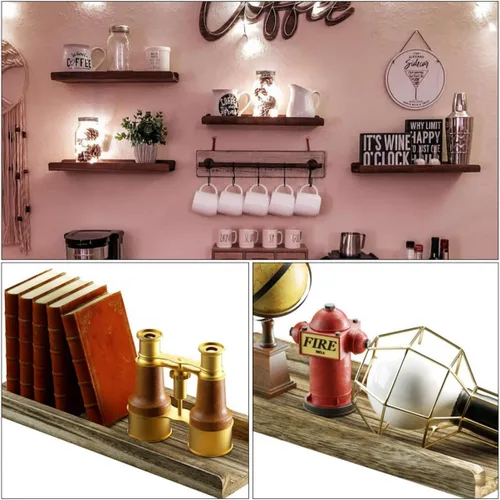 Vista 5 de Marco de pared de partición de una palabra, decoración de madera, estante de pared de madera, decoración de artículos para el hogar, estante