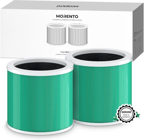 Vista 10 de MORENTO HY1800 - Filtro de repuesto para purificador de aire auténtico, filtro HEPA Ture para purificador de aire HY1800, carbón activado