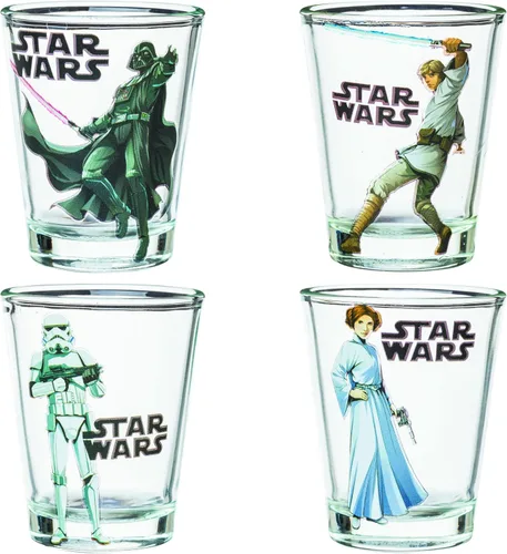 Vista 31 de Silver Buffalo Avatar the Last Airbender con Aang, Katara, Toph, Appa y Momo - Paquete de 4 mini vasos, 1.5 onzas
