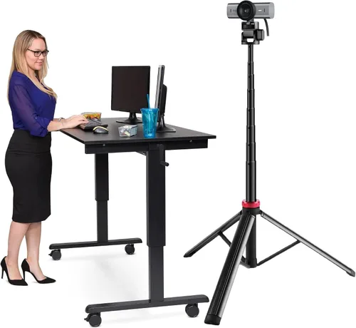 Vista 2 de Soporte de trípode para cámara web de 80 pulgadas para Logitech C920x/MX Brio 4K/C922x/C930e/Brio 501/StreamCam Webcams/iPhone 17 16 15 14/Samsung