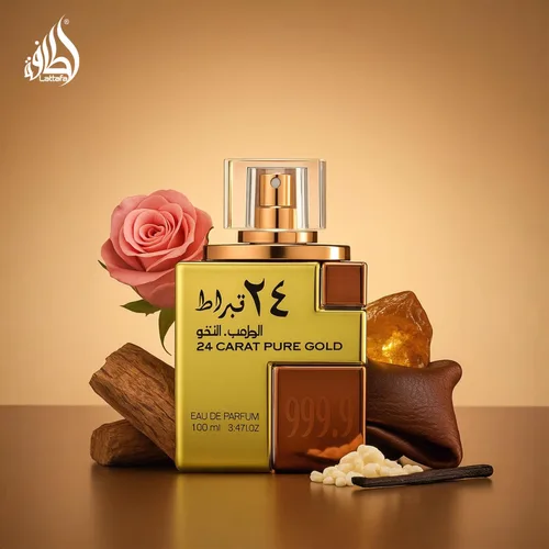Vista 4 de Lattafa Eau De Parfum Spray de Oro Puro de 24 Quilates Unisex 3.4 Oz