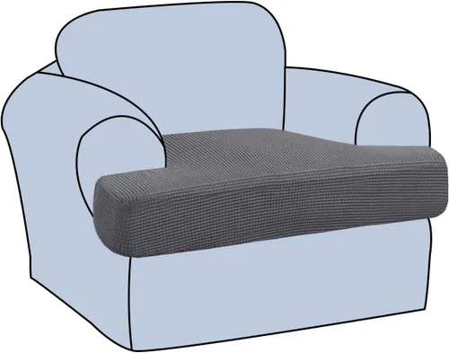 Vista 38 de H.VERSAILTEX Funda elástica para sillón con cojín en forma de T, fundas de cojín en T para sillón y sofá de sala de estar, funda para sofá, funda