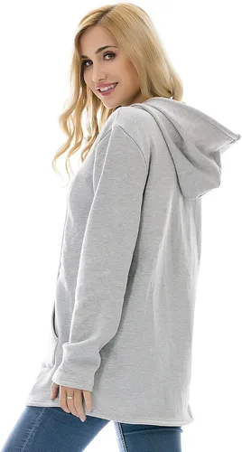 Vista 3 de Bearsland - Sudadera de lactancia y maternidad para mujer, con bolsillos y capucha