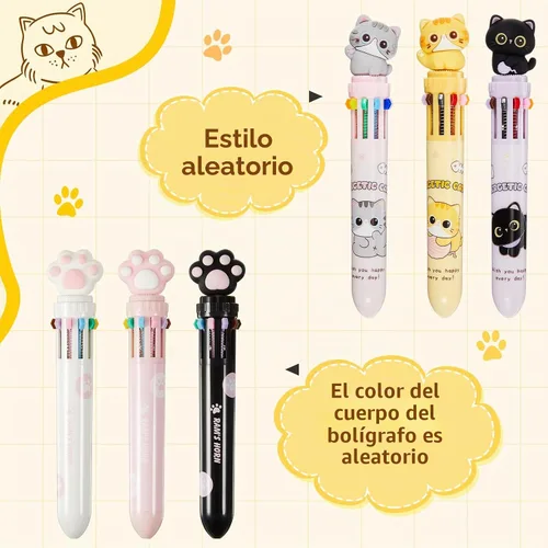 Vista 5 de Kosiz Paquete de 12 bolígrafos multicolor de 10 colores en uno