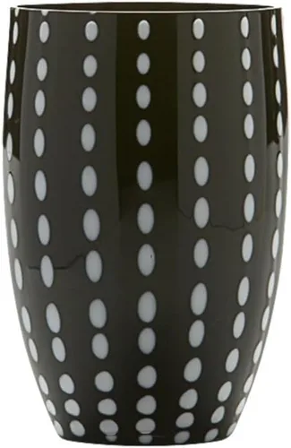Vista 11 de Zafferano Perle - Vaso de cristal transparente hecho a mano, 32 h 4.291 in d 2.795 in, 6 piezas, transparente Claro