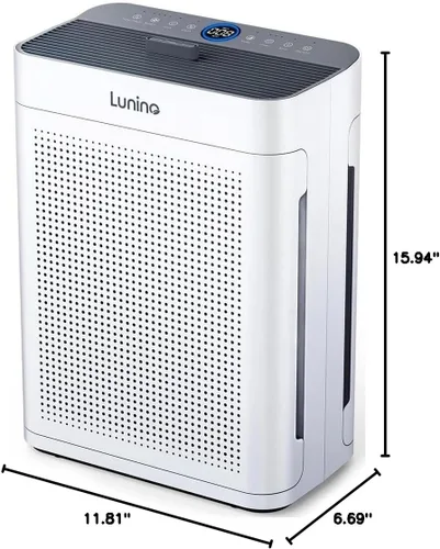 Vista 7 de Purificadores de aire para el hogar, habitación grande de hasta 3000 pies cuadrados, purificador de aire LUNINO HEPA de doble cara con filtro