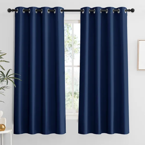 Vista 77 de RYB HOME - Cortinas para armario de 36 pulgadas, cortinas para oscurecer la habitación con ojales resistentes a la oxidación, cortinas de Aqua
